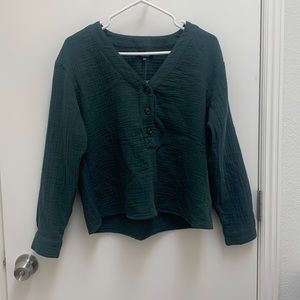 Madewell green top, size small new with tags